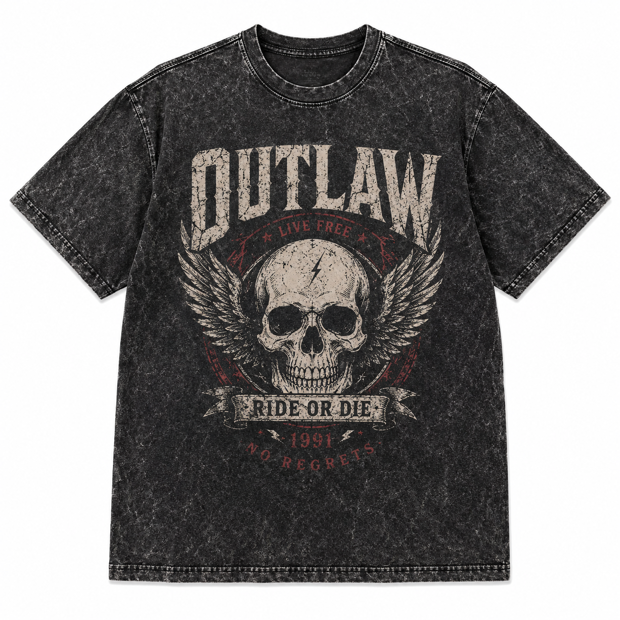 Custom 3D Applique Acid Wash T Shirt OEM ODM Supplier