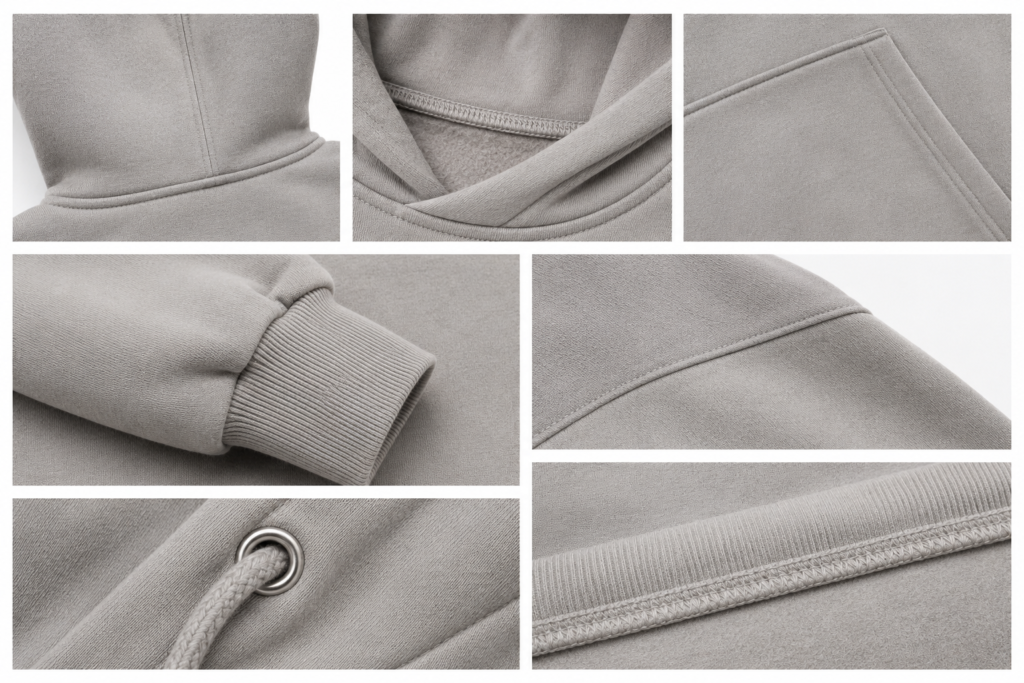 How to Choose the Right Clothing Manufacturer for Your Fashion Brand 4.custom hoodie construction details.webp