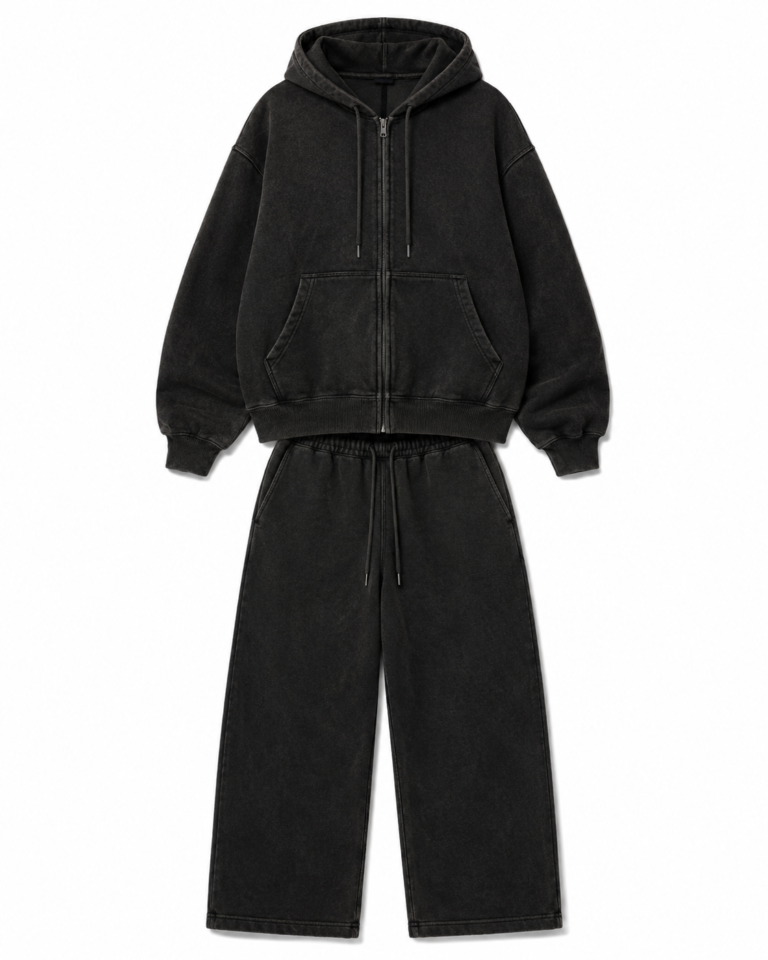 Custom Acid Wash Hoodie Tracksuit Manufacturer for Streetwear Brands