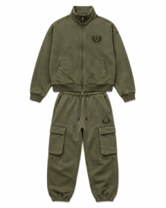 Custom Crest Embroidery Zip Up Tracksuit Manufacturer for Brands