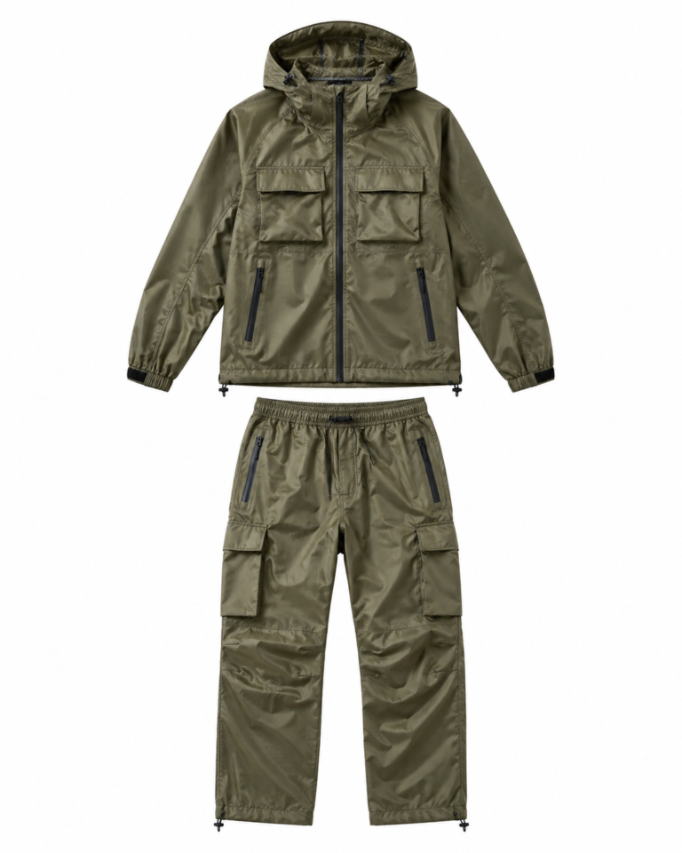 Custom Sporty Zip Up Nylon Tracksuit Private Label Manufacturer