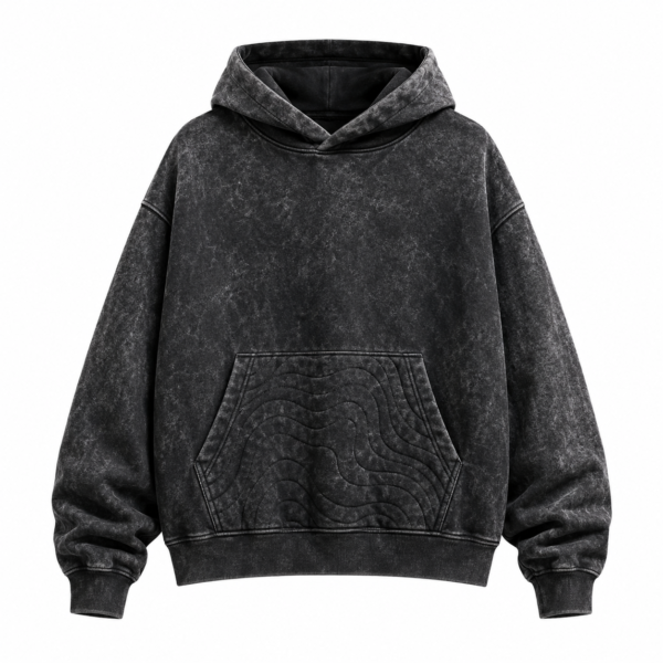 custom black acid wash quilted pocket hoodie design custom black acid wash quilted pocket hoodie design