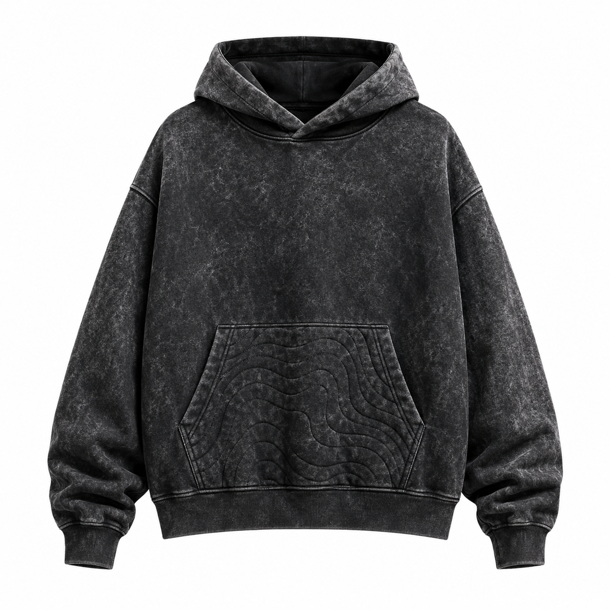 custom black acid wash quilted pocket hoodie design custom black acid wash quilted pocket hoodie design
