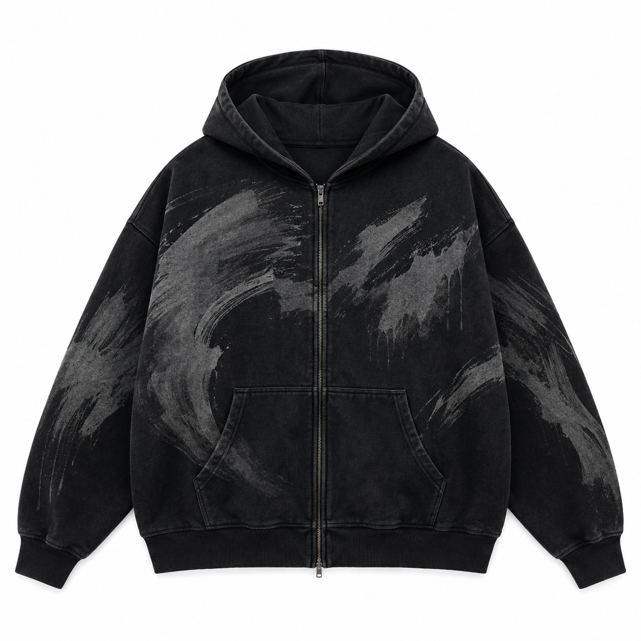 custom brown abstract wave print oversized hoodie custom brown abstract wave print oversized hoodie