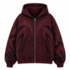 custom brown abstract wave print oversized hoodie custom brown abstract wave print oversized hoodie