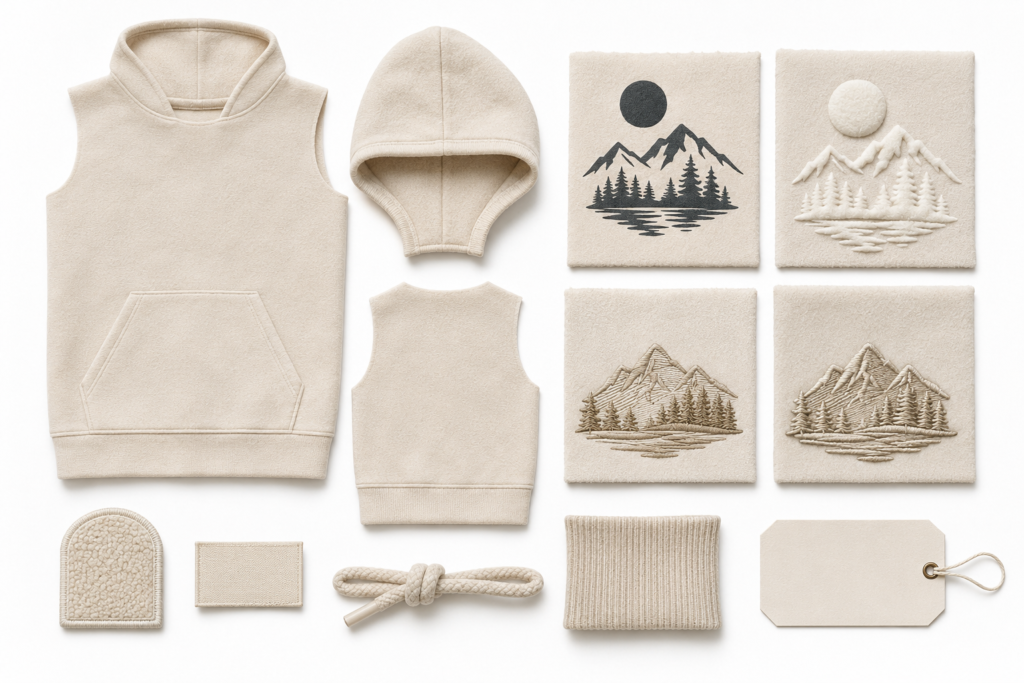 Fleece Hoodie Manufacturer in China: Fabric, GSM and Customization Guide custom fleece hoodie customization options.webp