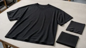 Lightweight and heavyweight T-shirt jersey fabrics compared for custom production