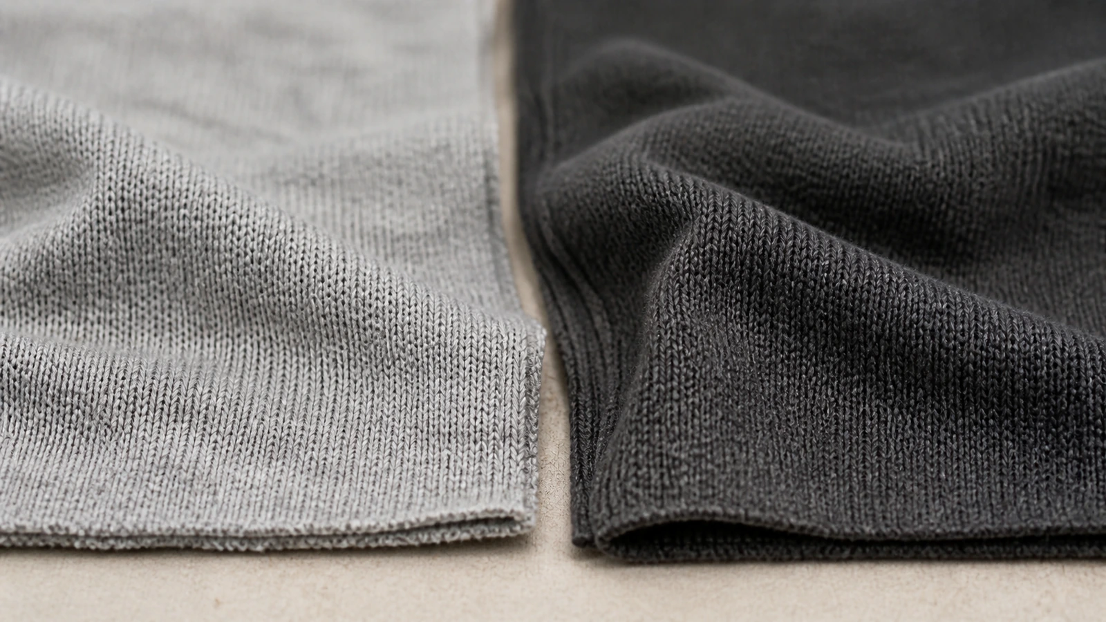 How to Choose Fabric Weight for Custom T-Shirts Lightweight and heavyweight jersey fabric swatches shown separately