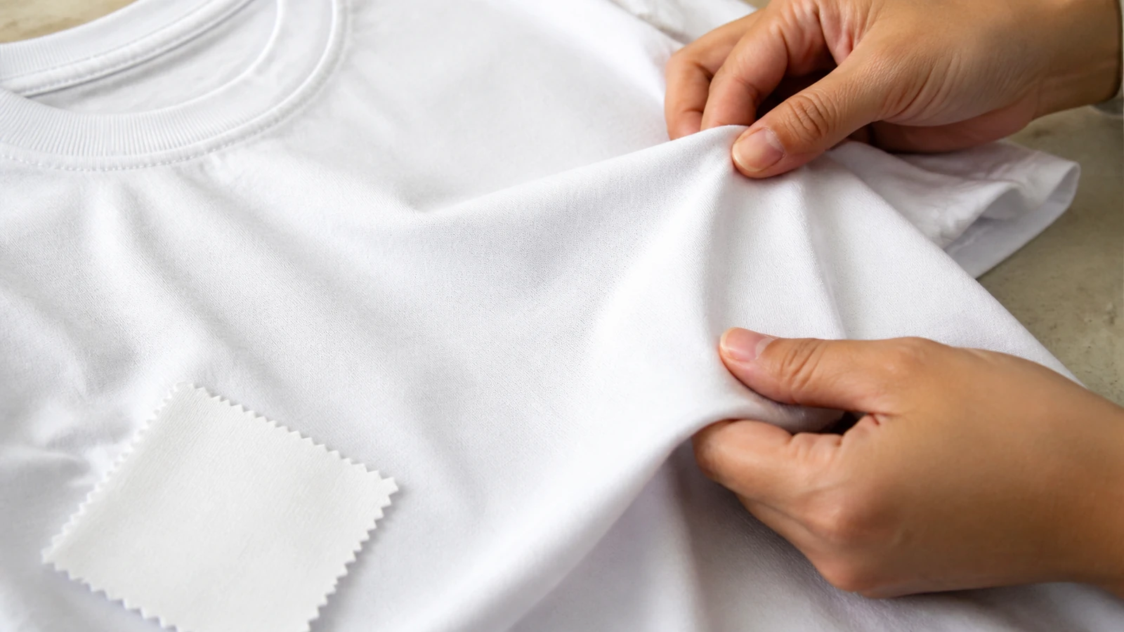 What Is the Best Fabric for T-Shirts? Cotton jersey fabric texture used for T-shirt production