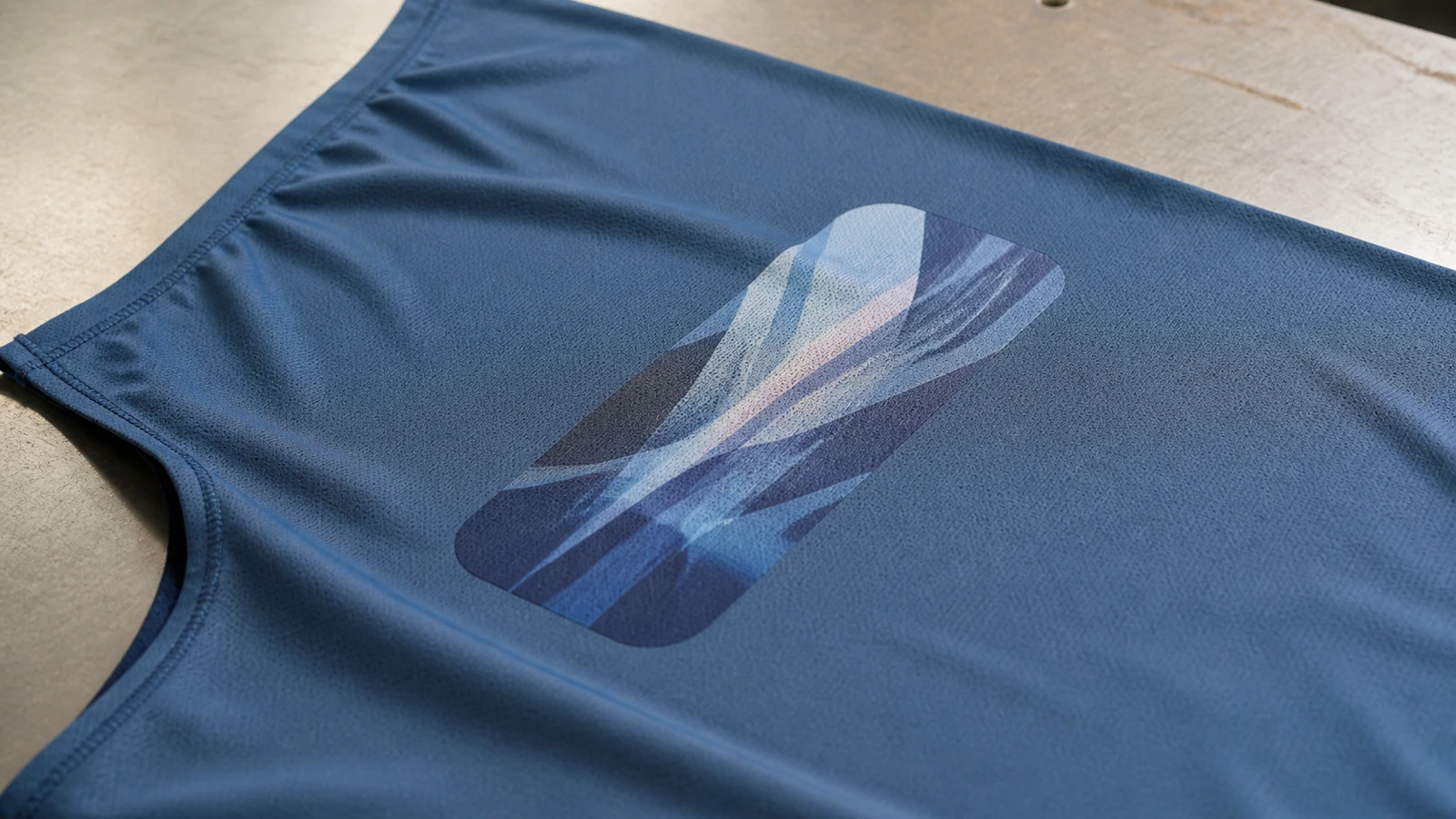 Is DTF Better on Cotton or Polyester? DTF transfer sample on unbranded polyester sportswear fabric