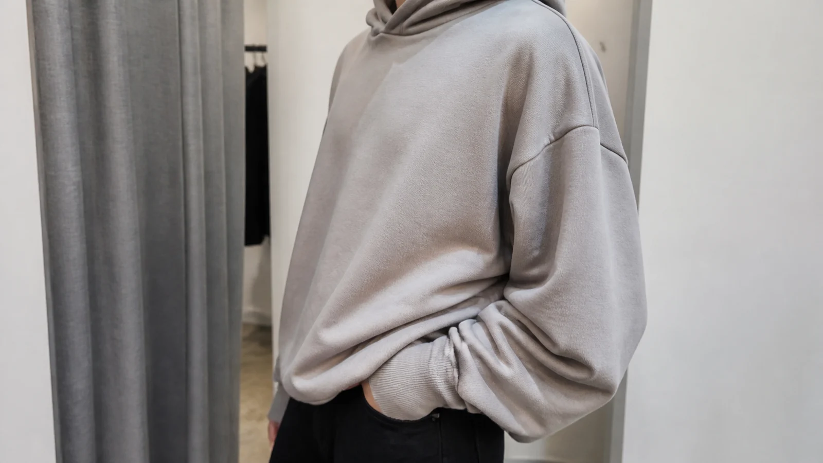 Are Oversized Hoodies Still Trendy? Oversized hoodie proportion showing dropped shoulders and controlled volume
