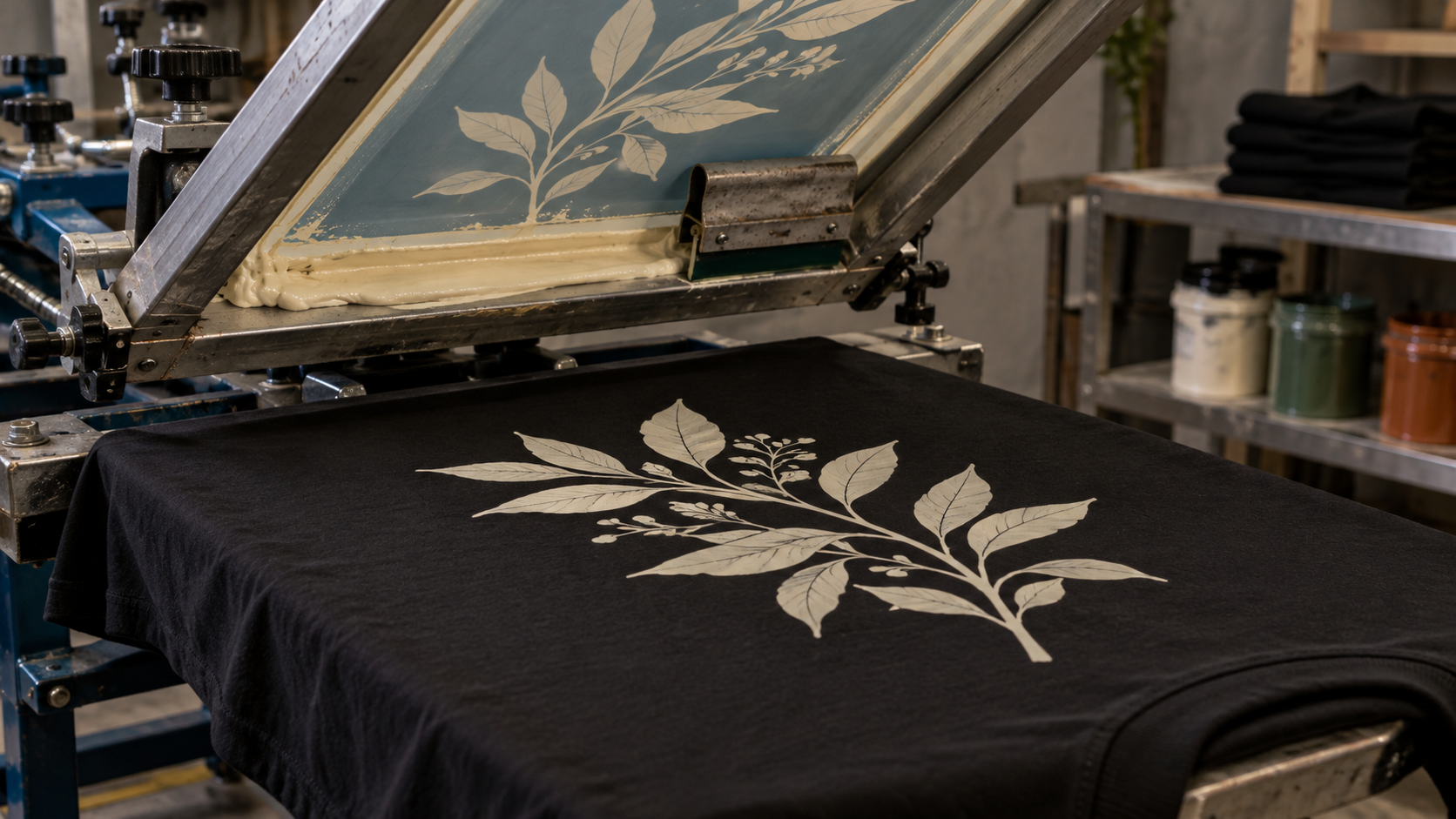 Screen printing on custom hoodie