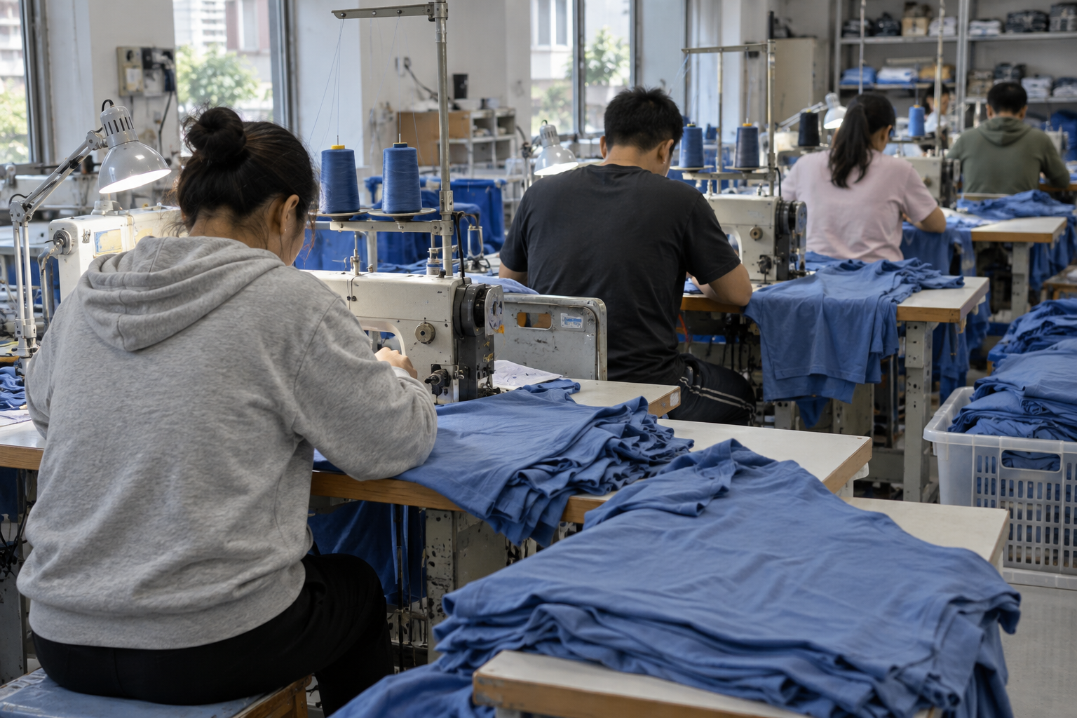 YECHENG APPAREL main production floor with sewing lines