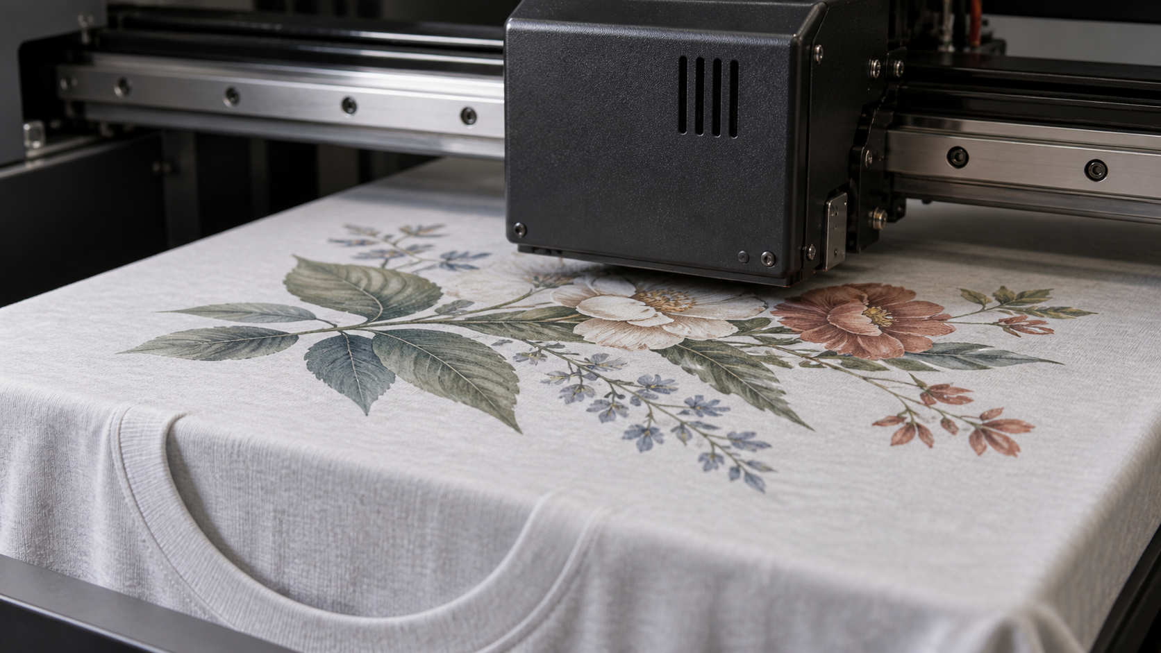 Digital direct-to-garment printing detail