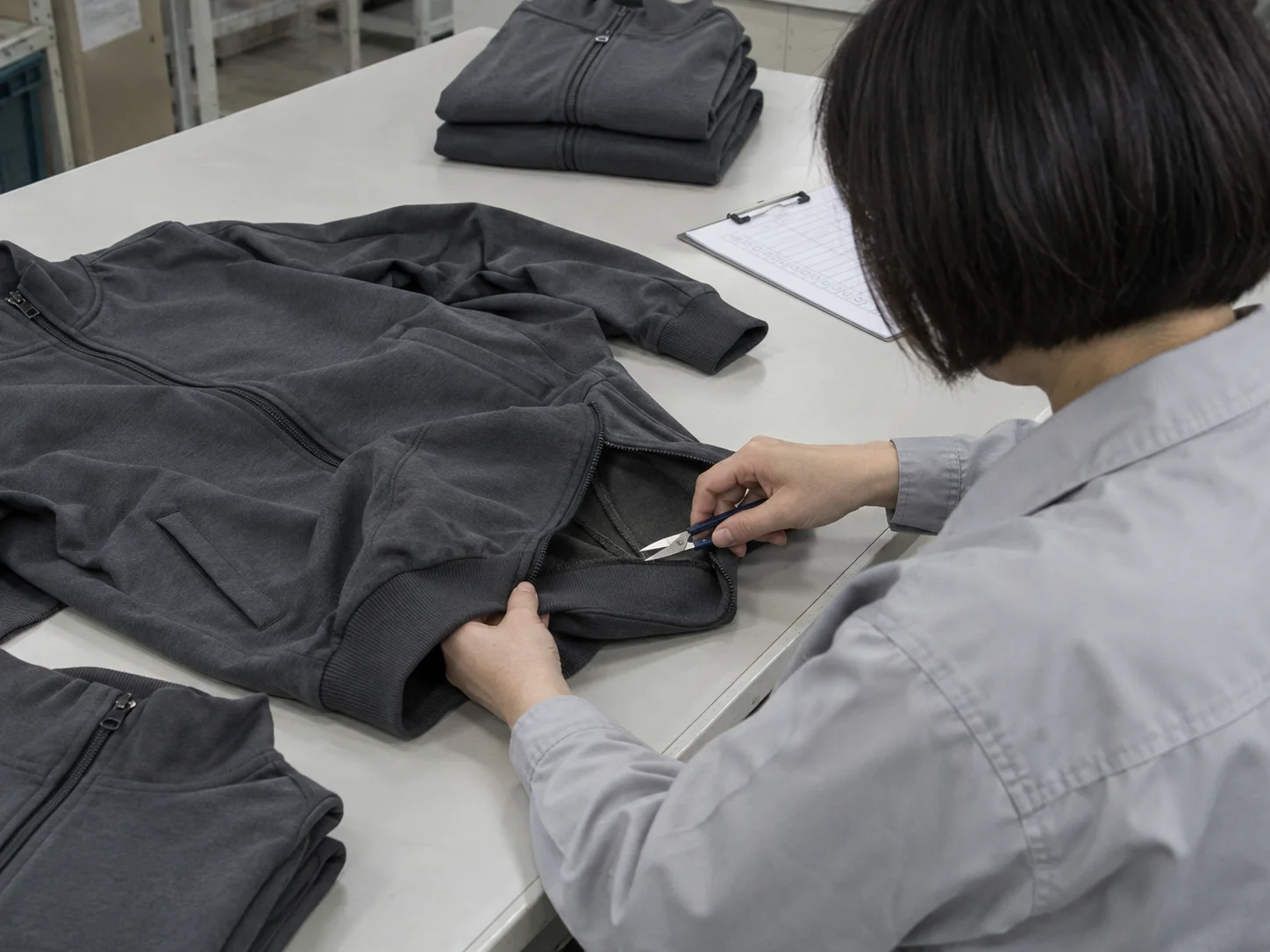 Garment quality review illustration