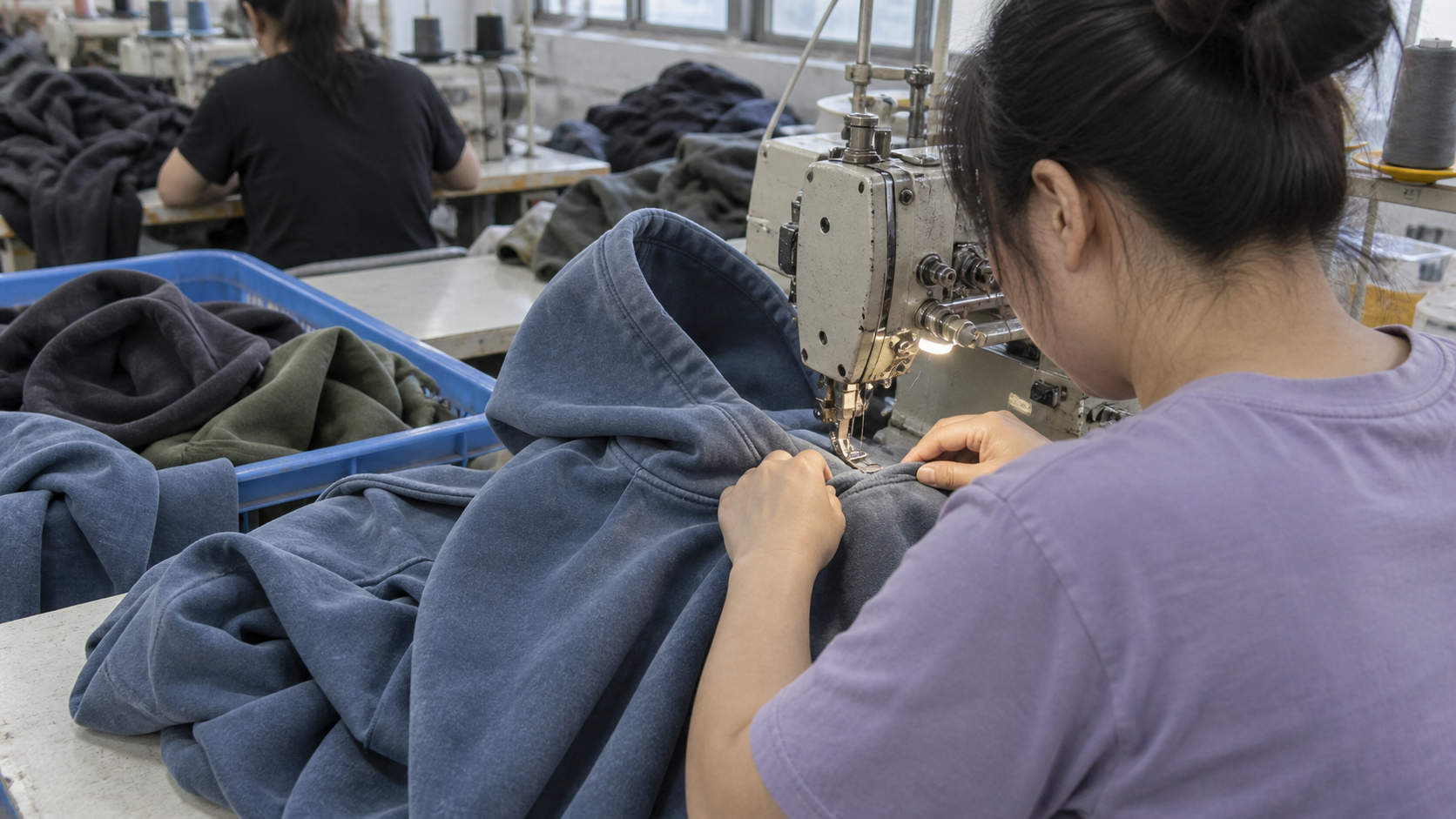 Custom menswear hoodie production in Dongguan