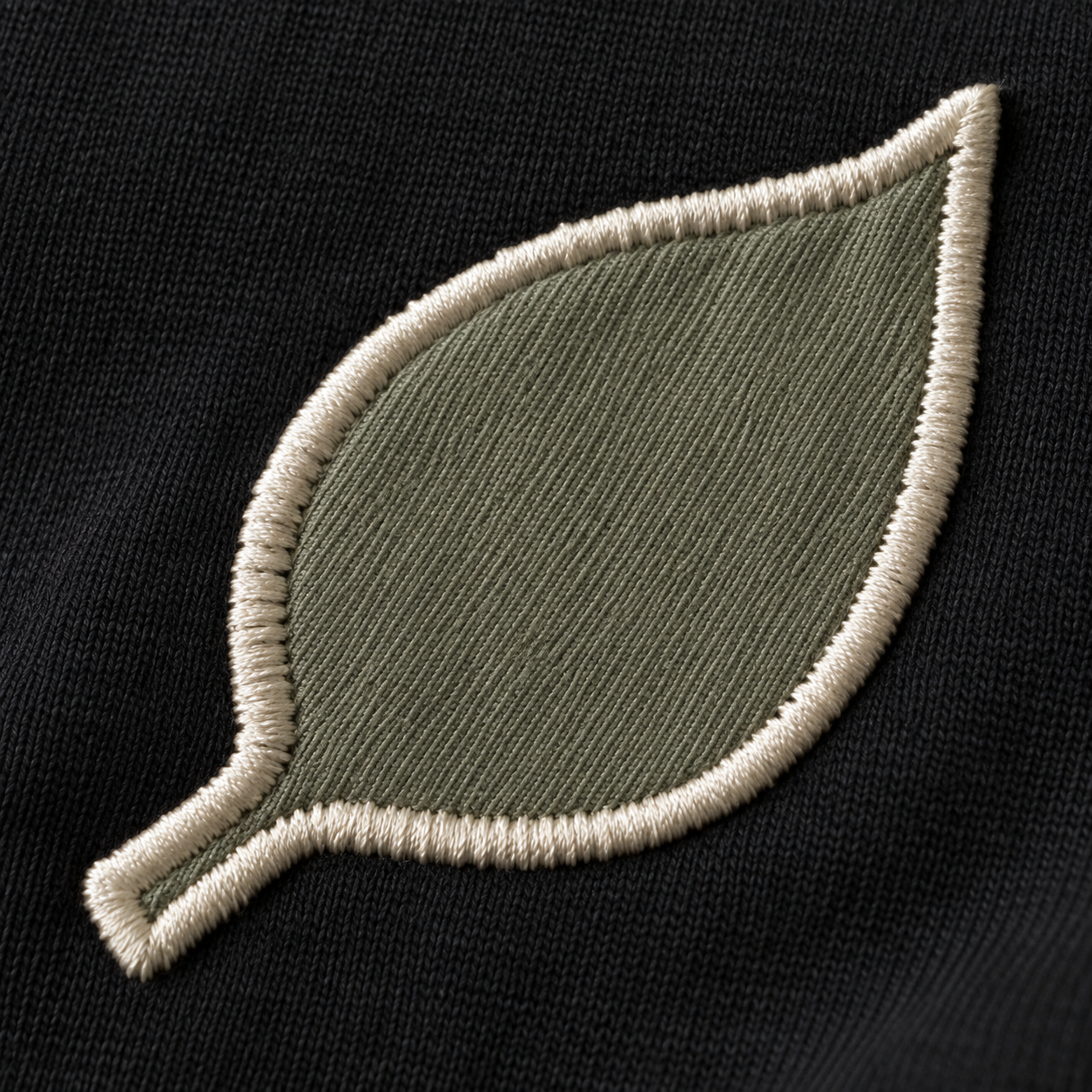 Appliqué embroidery fabric patch on jacket