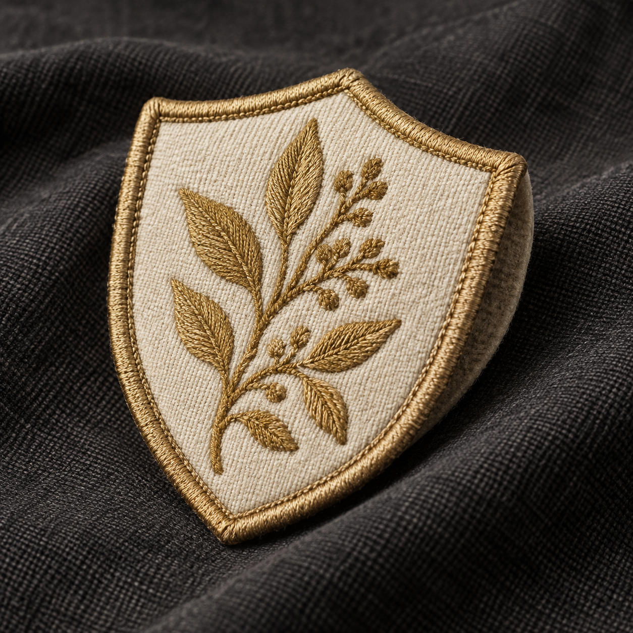 Embroidered badge and woven patch